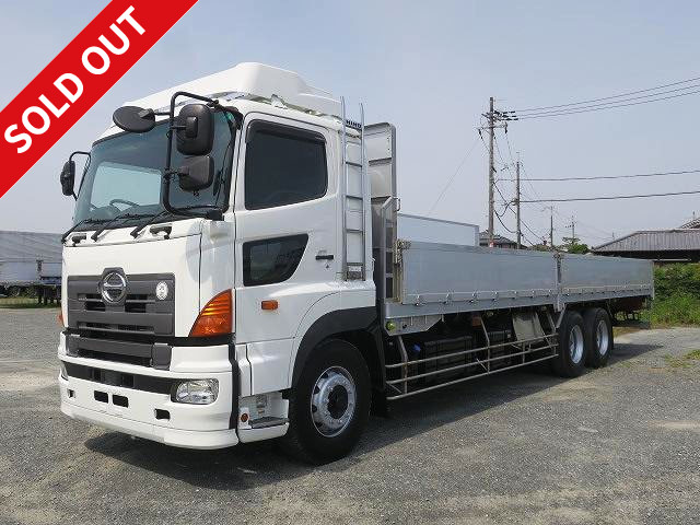 2015 Hino Profia Large flatbed aluminum block 5-way opening High floor 3-axle Rear air suspension Retarder