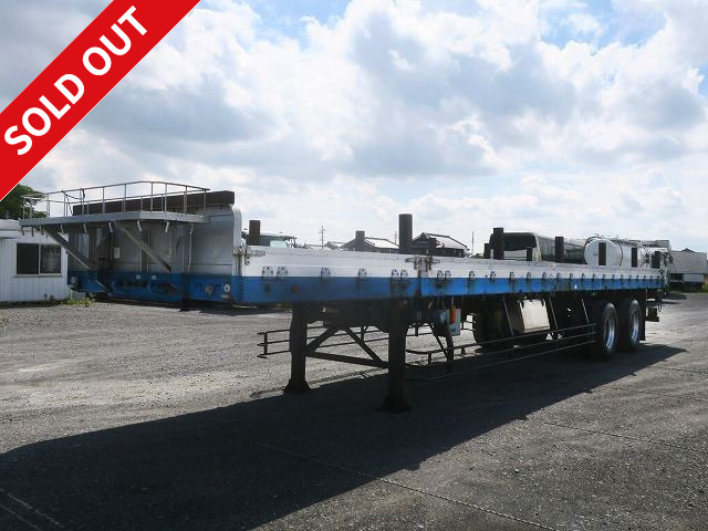 2008 model Tokyu 2-axle aluminum block flat trailer, 5-way opening, maximum load capacity 22t, with electric auxiliary legs, single pull OK!