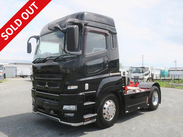 2013 Mitsubishi Fuso Super Great Tractor Head, 5th wheel load 11.5t, 460 horsepower, rear air suspension, high roof, aluminum wheels ★ Actual mileage on the meter: approx. 440,000km! ★