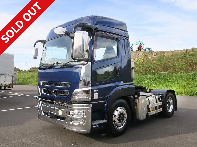 2015 Mitsubishi Fuso Super Great Tractor Head, 5th wheel load 11.5t, 420 horsepower, high roof, aluminum wheels ★ Actual mileage on the meter: approx. 490,000km! ★