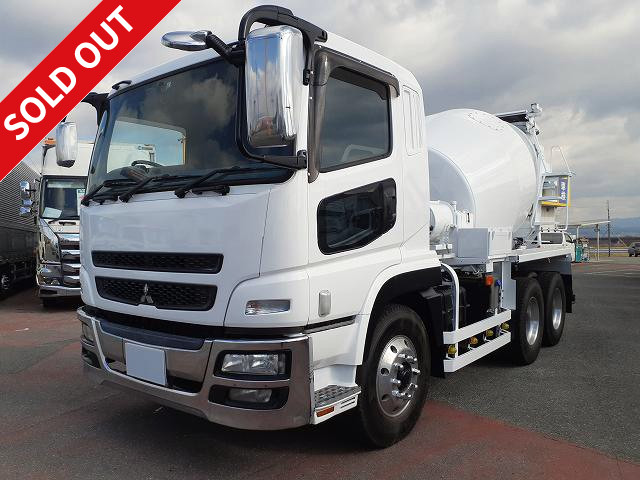 2007 Mitsubishi Fuso Super Great Large Concrete Mixer Truck 2 Differentials Shinmaywa Drum Capacity 8.7m3 Electric Hopper Cover Aluminum Wheels *Actual mileage on the meter: approx. 230,000km! *