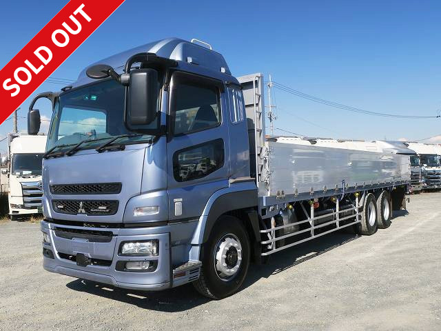 2013 Mitsubishi Fuso Super Great, large flatbed aluminum block, 3-way opening, high floor, 3-axle, 420 horsepower *Approximately 570,000 km on the odometer! *