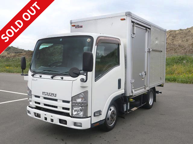 2012 Isuzu Elf 3t aluminum van, standard short (10 shaku), left sliding door, 3 rear doors, full low floor, 150 horsepower [medium-sized license required *excluding 5t limited]