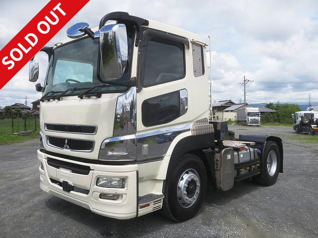 2011 Mitsubishi Fuso Super Great Tractor Head, Sea container bulk relaxation, 5th wheel load 11t, 420 horsepower, rear wheel air suspension ★ Actual mileage on the meter: approx. 598,000km! ★