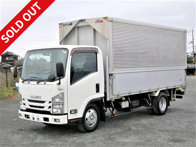 2017 Isuzu Elf Small aluminum wing Load capacity 2.95t Standard long 3 rear doors Fully low floor 150 horsepower [Semi-medium license compatible *Excluding 5t limited]