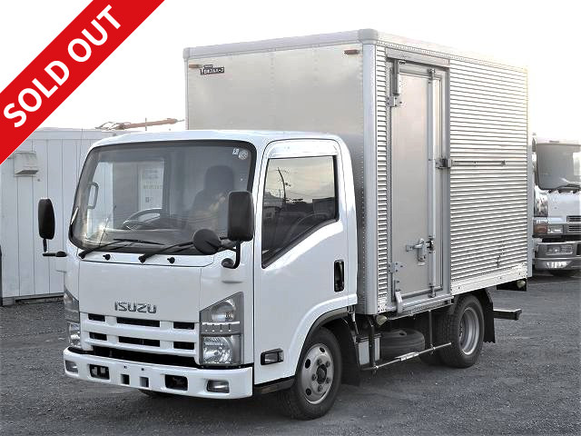 2013 Isuzu Elf 3t aluminum van, standard short, interior height 204cm, left sliding door, full low floor, 150hp [medium-sized license required *excluding 5t limited]