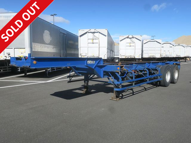 1980 model, Nippon Fruehauf, 2-axle, 20FT, marine container chassis, maximum load 20.32t