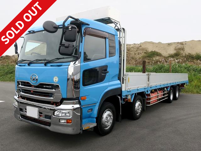 2011 UD Trucks Quon Large flatbed aluminum block 5-way opening 4-axle low floor retarder ★Approximately 560,000 km on meter★