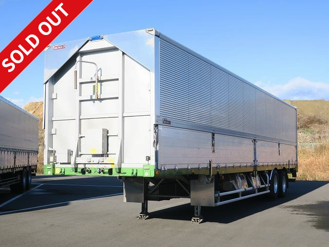 2017 model Nippon Furuhafu 2-axle wing trailer, maximum load 20.5t, lift axle, air suspension, aluminum wheels *Inspection valid until February 2023*