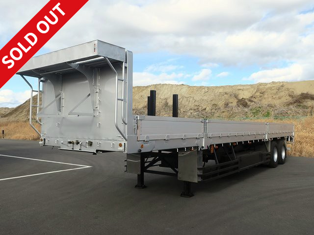 2003 Tokyu 2-axle aluminum block flat trailer, 7-way opening, maximum load 20.8t, lift axle, air suspension, single pull OK, *preliminary inspection included*