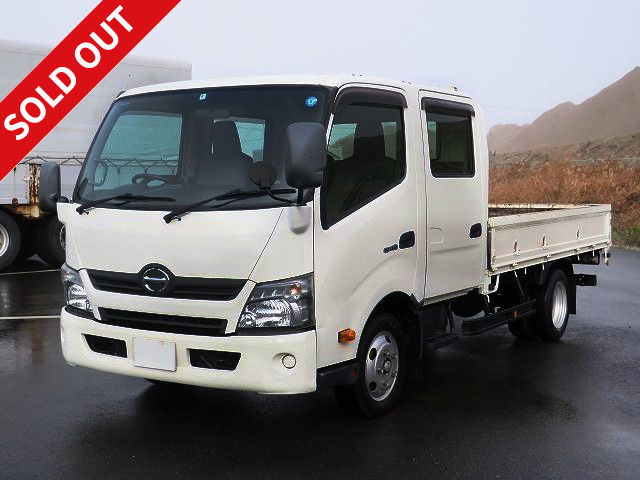 2011 Hino Dutro Double Cab, 3-way opening, wide and long, 2t load capacity, fully low floor ★MOT valid until September 2013★ [Semi-medium-sized license eligible *Excluding 5t limited]