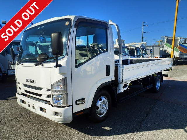 2016 Isuzu Elf 3t flatbed, 3-way opening, wide long, low floor, 150 horsepower [medium-sized license required *excluding 5t limited]