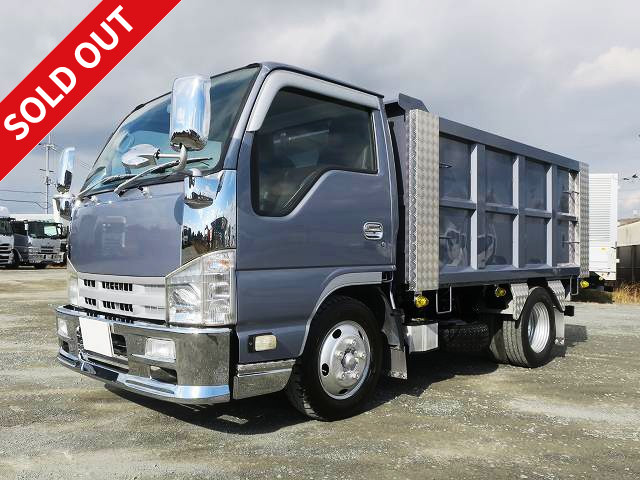 2010 Isuzu Elf 3t deep dump truck, no soil or sand specification, low floor, 150 horsepower, 4 number plate, vehicle inspection valid until November 2013, [medium-sized license compatible *excluding 5t limited]