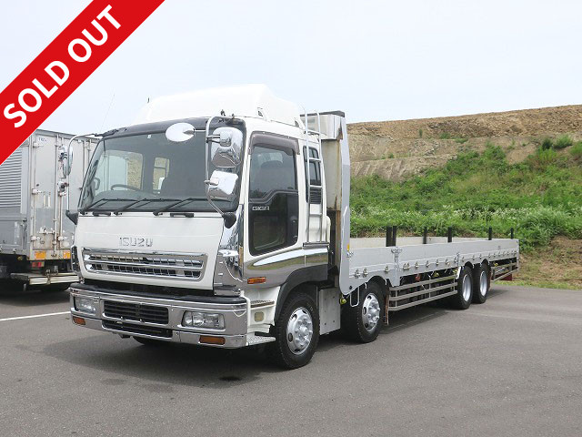 2004 Isuzu Giga Large flatbed aluminum block 9600 body 5-way opening 4-axle low floor retarder ★Actual mileage on meter: approx. 760,000 km★