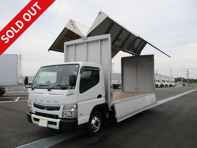 2018 Mitsubishi Fuso Canter 3t aluminum wing, low floor, wide and extra long, rear view camera