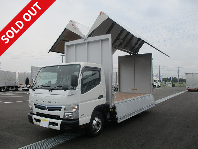 2018 Mitsubishi Fuso Canter 3t aluminum wing, low floor, wide long, rear view camera