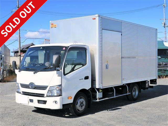 Now on lease! 2019 Hino Dutro 2t aluminum van with combination gate, wide long, low floor, dealer inspection record book included [medium-sized license required *medium-sized license or higher]