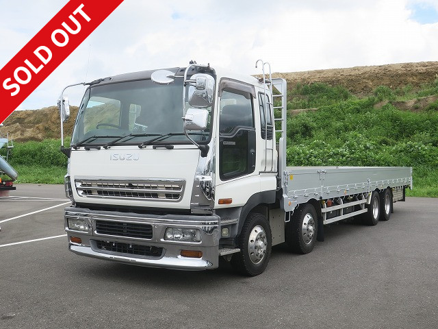 2004 Isuzu Giga Large flat body aluminum block 9600 body 5-way opening 4-axle low floor All-wheel air suspension Aluminum wheels ★Actual mileage on meter: approx. 550,000 km★