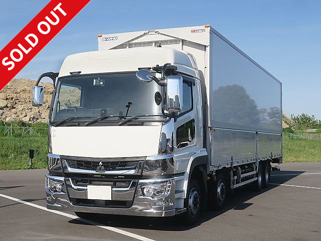 [Price reduced!] Lease-up! Reiwa 2 model Mitsubishi Fuso Super Great with large aluminum wing, retractable PG, 4-axle low floor, chrome plated high roof ★Dealer inspection record book/MOT valid until May 2022★