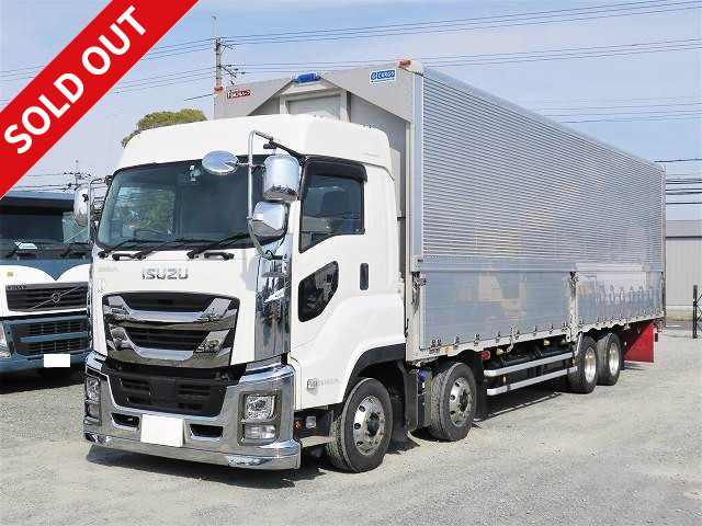 Now on lease! 2018 model Isuzu Giga aluminum wing 4-axle low floor ★Snow melting agent resistant model★ Aluminum wheels installed Dealer inspection record book included ★Vehicle inspection valid until November 2021★