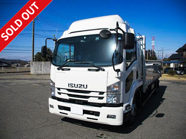 Now available for lease! <New> 2018 Isuzu Forward, medium-sized flat body, aluminum block, standard width, 3-way opening, 6 pairs of internal hooks, dealer record book included!