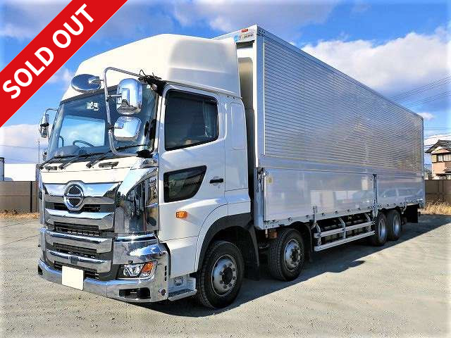 Lease-up! Reiwa 3 model Hino Profia, large aluminum wing, 4-axle low floor, high roof, rear air suspension, retarder *Actual mileage on meter: approx. 108,000 km/dealer inspection record book*