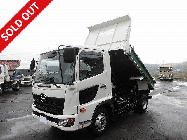 [Rental available] 2017 Hino new Ranger medium-sized dump truck, Shinmaywa-made, 3-way opening, bedless, with manual cobo lane [Rental available!]