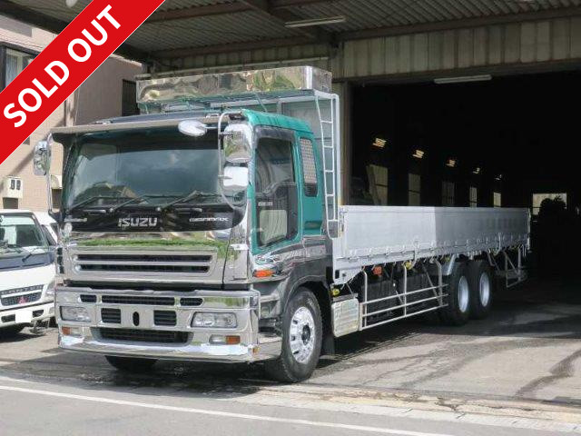 2005 Isuzu Giga large flat body aluminum block 3-way opening High floor rear 2 axles Rear wheel air suspension Retarder Smoother