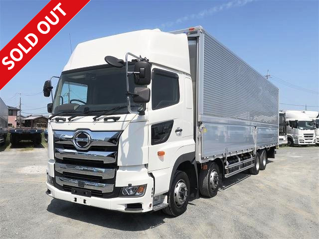 Now on lease! 2019 Hino Profia, 4-axle low-floor, large aluminum wing, high roof, rear air suspension, retarder included, dealer inspection record book included/vehicle inspection valid until March 2022