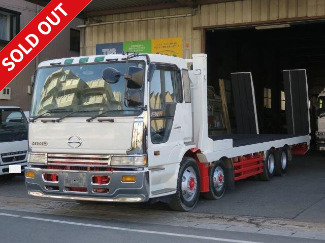 1993 Hino Profia large self-loader with high jack, winch, 4-axle low floor, vehicle inspection certificate included, 206,000km on meter