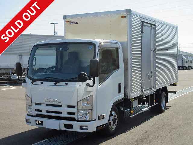 [Price reduced!] 2013 Isuzu Elf small aluminum van, standard long, low floor, with doors on both sides, medium-sized (5t limited, old regular license) license OK! AT vehicle