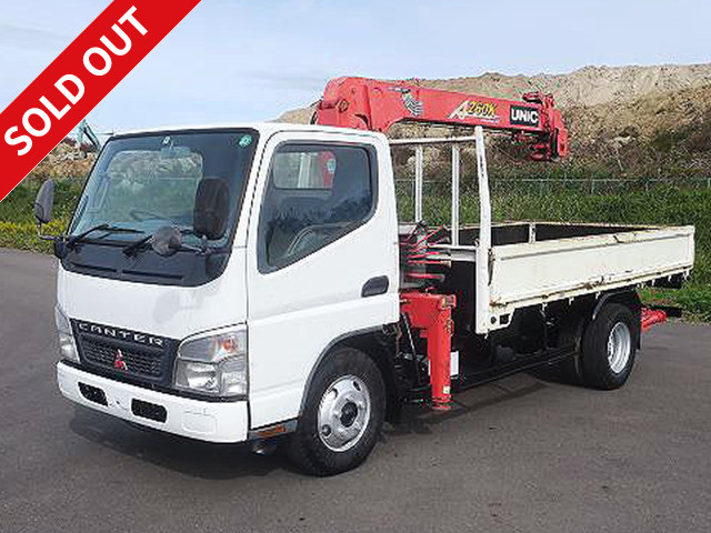 2006 Mitsubishi Fuso Canter 3t flatbed with crane, standard long, Furukawa Unic 4-stage boom, 2.6t lifting, hook-in [medium-sized license required *excluding 5t limited] *Vehicle inspection valid until November 2002*