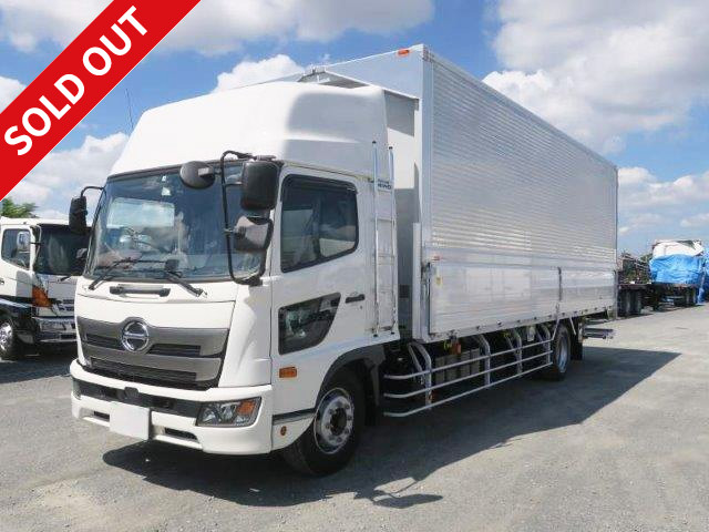 Reiwa 1 model, new Hino Ranger, increased tonnage, aluminum wing, 7200 wide, high roof, with retractable pick-up, 240 horsepower, rear wheel air suspension