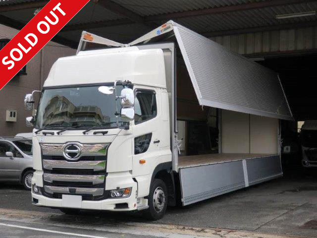 Now on lease! 2019 Hino Profia, 4-axle low-floor, large aluminum wing, high roof, rear air suspension, retarder included, dealer inspection record book included