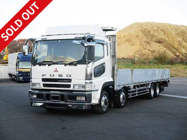 2006 Mitsubishi Fuso Super Great, large flatbed aluminum block, 4-axle low floor, 5-way opening, rear air suspension