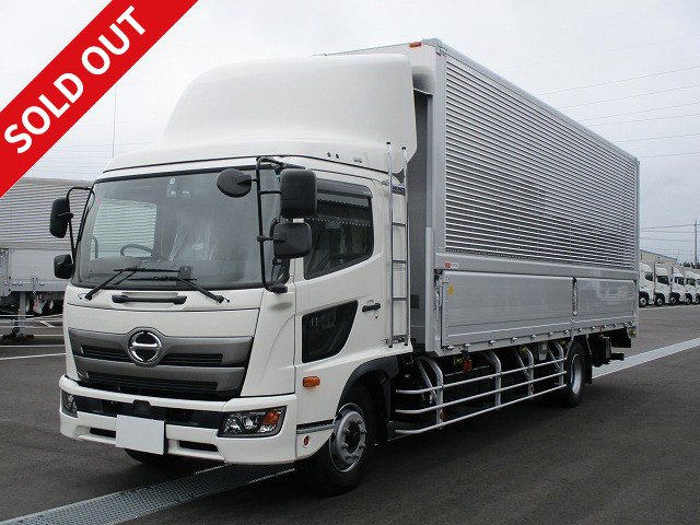 Reiwa 1 model, new Hino Ranger, increased tonnage, aluminum wing, combination gate, 7200 wide, 240 horsepower, rear wheel air suspension, back-eye camera, ETC