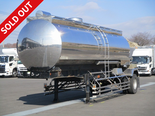 1996 model, Nippon Fruehauf-made stainless steel tank trailer for transporting milk, 13.7KL 