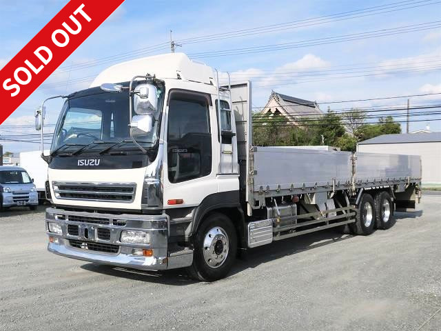 2006 Isuzu Giga, large flatbed aluminum block, 5-way opening, 2 rear axles, rear air suspension, aluminum wheels, actual mileage of approximately 693,000 km!