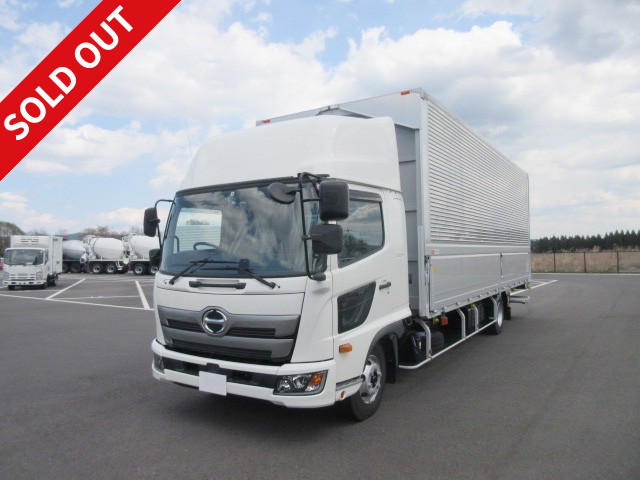 Reiwa 1 model, new Hino Ranger, medium-sized aluminum wing, 7200 wide, with retractable parking, high roof, 240 horsepower, rear wheel air suspension 