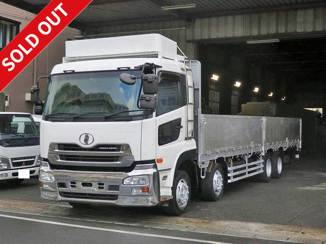 2008 UD Trucks Quon 4-axle low-floor large flatbed aluminum block 5-way opening rear air suspension retarder