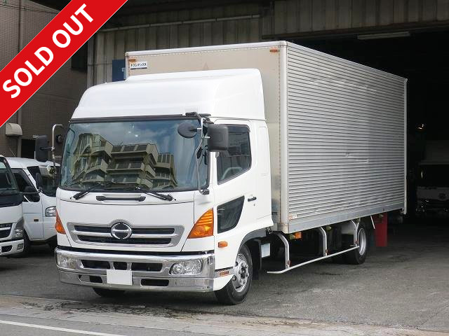 [Price reduced!] 2010 Hino Ranger, medium-sized aluminum van with combination gate, high roof, 6200 wide