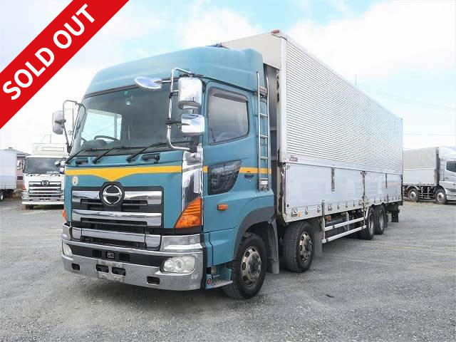 [Price reduced!] 2010 Hino Profia, large aluminum wing, 4-axle low floor, high roof, retarder, 4-row lashing rail, 4-row jolder (with roller rail)