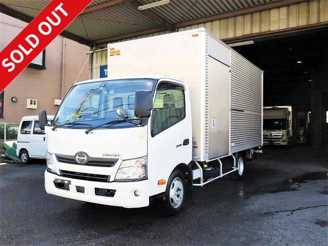 Now leased! 2019 Hino Dutro 2t aluminum van with combination gate, wide long, low floor, dealer inspection record book included