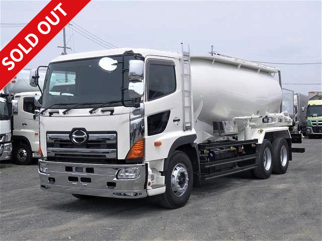 2018 model Hino Profia powder transport vehicle, Far East Jetpack, bulk cement, drum capacity 11.8m3, actual mileage approx. 266,000km