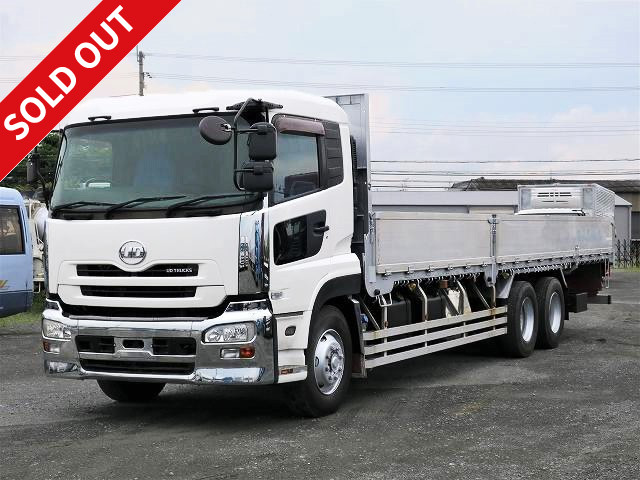 2010 UD Trucks Quon Flatbed Aluminum Block 5-way opening 2 rear axles Manual transmission 21 pairs of internal hooks ★Approximately 470,000km on meter! ★