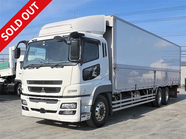 2010 Mitsubishi Fuso Super Great, large aluminum wing, 2 rear axles, 14t load capacity, aluminum wheels, 7-speed manual transmission ★Approximately 371,000km on the meter! ★