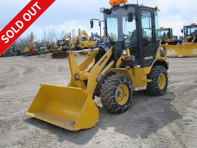 2016 Komatsu WA30 6-type mini wheel loader with cabin, snow removal specification