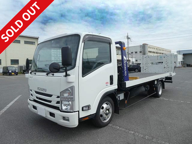 Reiwa 1 model Isuzu Elf compact vehicle 3t wide extra long full low floor Kyokuto Kaihatsu Flat Top ZERO winch and radio control included