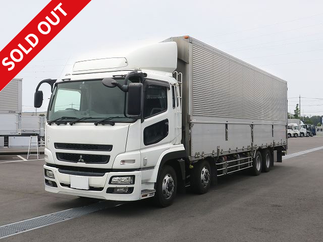 [Price reduced] 2008 Mitsubishi Fuso Super Great, large aluminum wing, 4-axle low floor, rear air suspension, lashing rails: 3 steps, ★Inspection valid until July 2021★