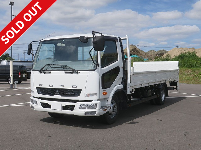 [Price reduced!] 2015 Mitsubishi Fuso Fighter, medium-sized flatbed, wide body, with vertical PG, 3-way opening ★Approximately 6000km on meter★